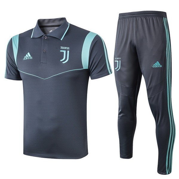 Polo Juventus Conjunto Completo 2019 2020 Gris Azul